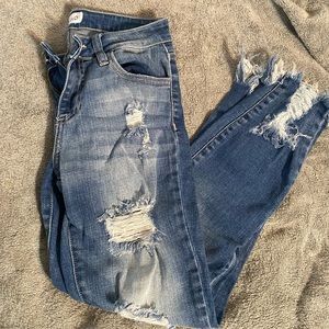 Distressed jeans
